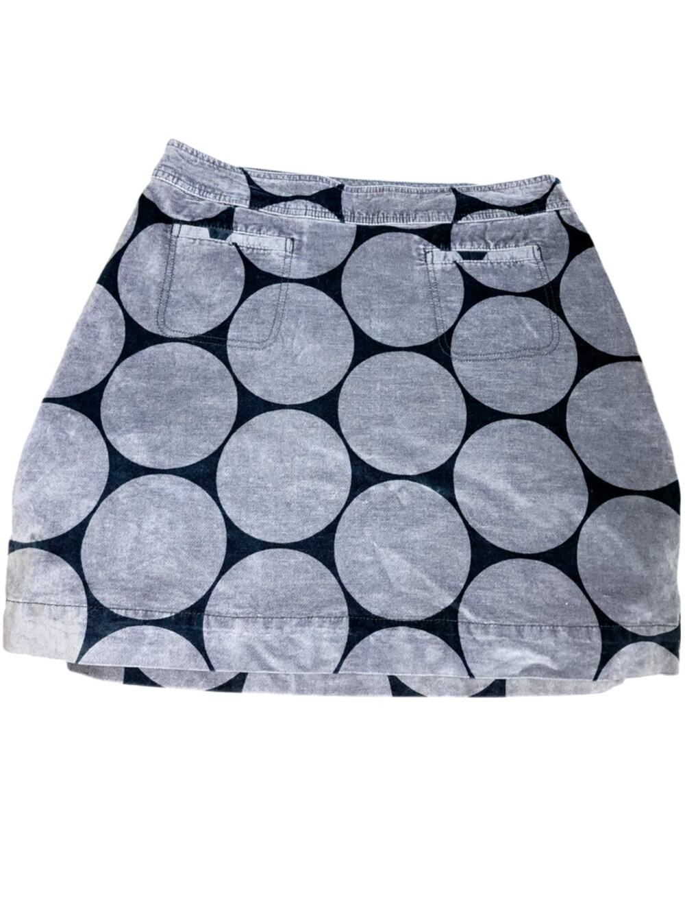 Boden Gray Black Circle A-Line Skirt Pockets Plus Size 14